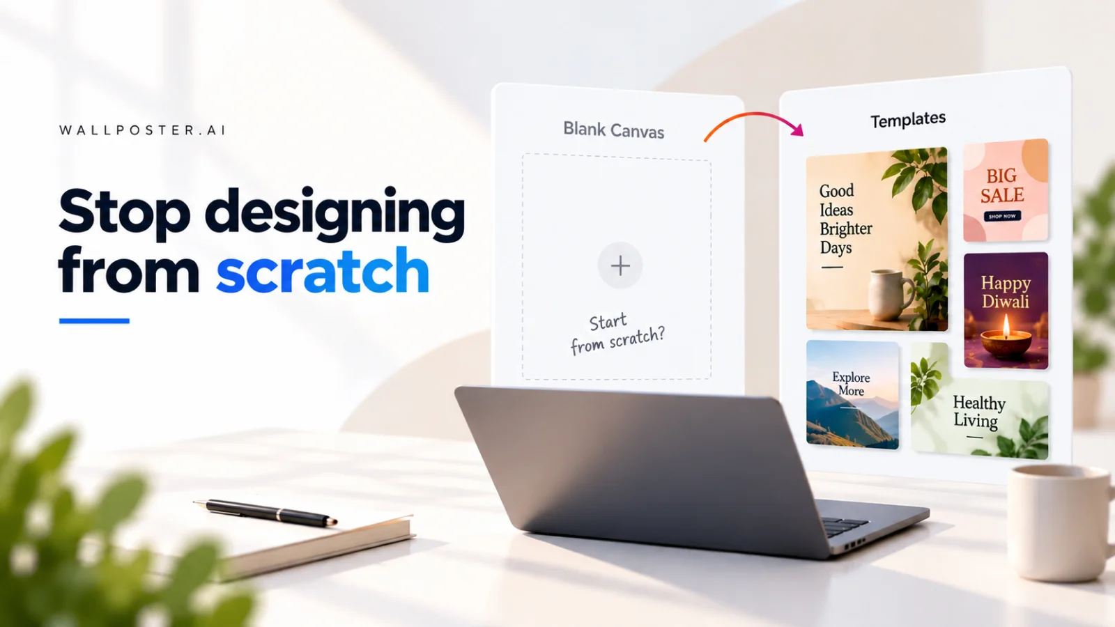 Stop designing from scratch: the case for templates over blank canvases — cover illustration