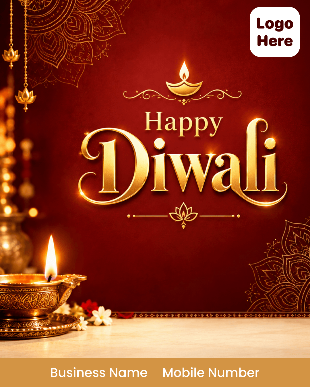 AI-made Happy Diwali greeting poster