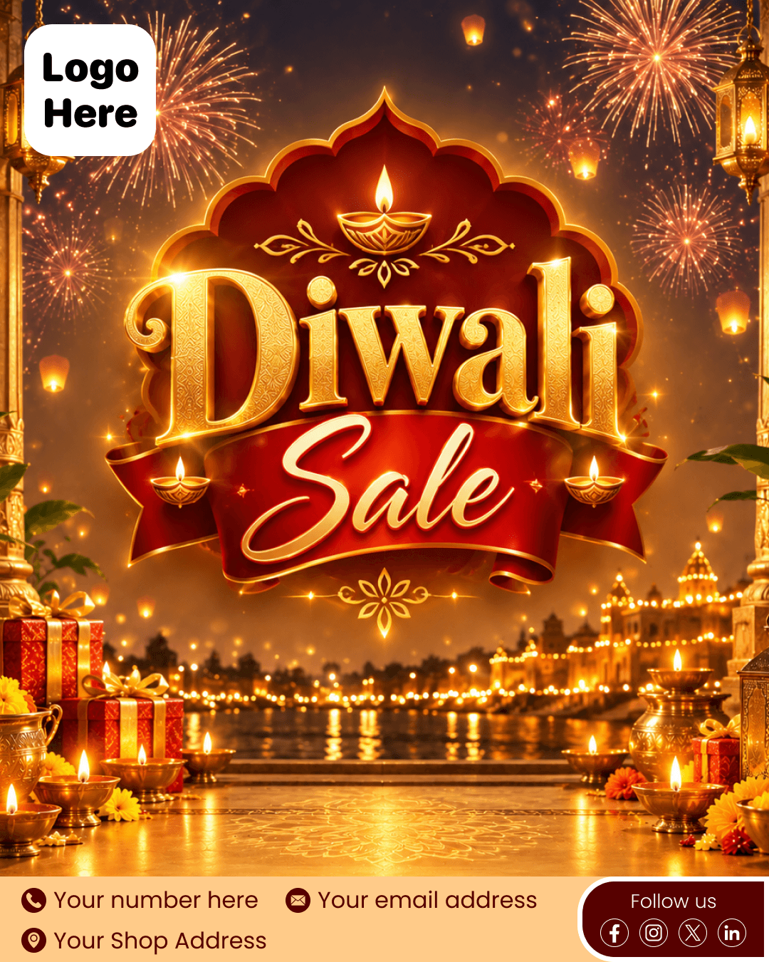 AI-made Diwali sale poster